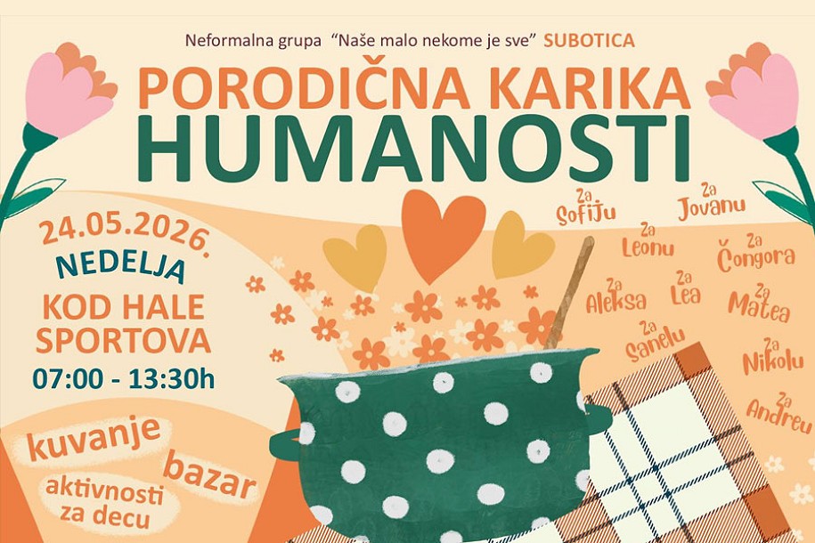 "Porodična karika humanosti", u nedelju kod Hale sportova