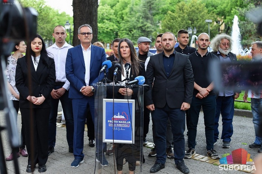 Prvo obraćanje građanima koalicije "Subotica protiv nasilja - Biram Suboticu"