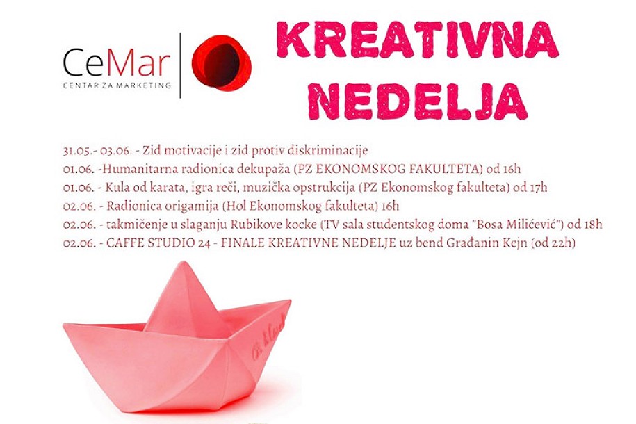 Kreativna nedelja na Ekonomskom fakultetu