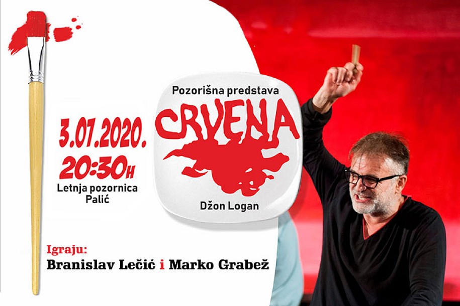 Predstava "Crvena" 3. jula na Letnjoj pozornici