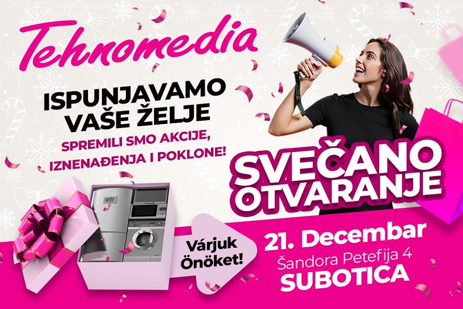 Tehnomedia stiže u Suboticu i donosi super popuste i vredne poklone