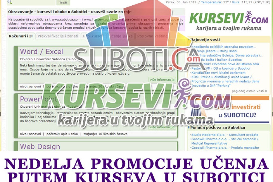 Nedelja promocije učenja putem kurseva u Subotici