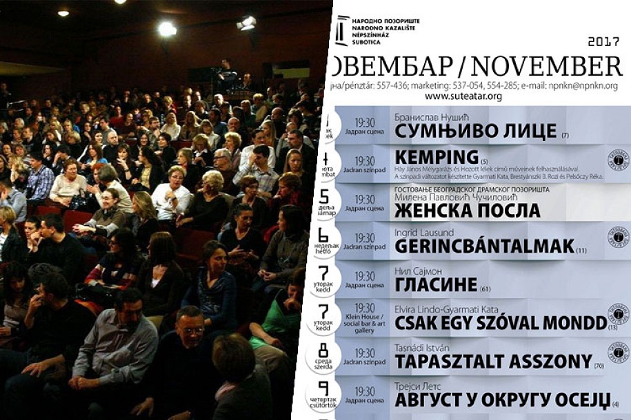 Repertoar Narodnog pozorišta za novembar