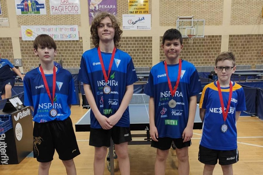 Uspeh stonotenisera Spartaka na Prvenstvu Srbije – četiri medalje za mlade nade