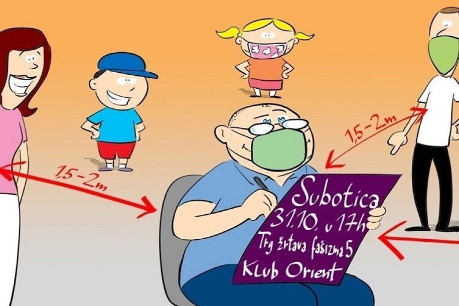 Karikaturista Marko Somborac crta Subotičane na festivalu „Hrizantema“