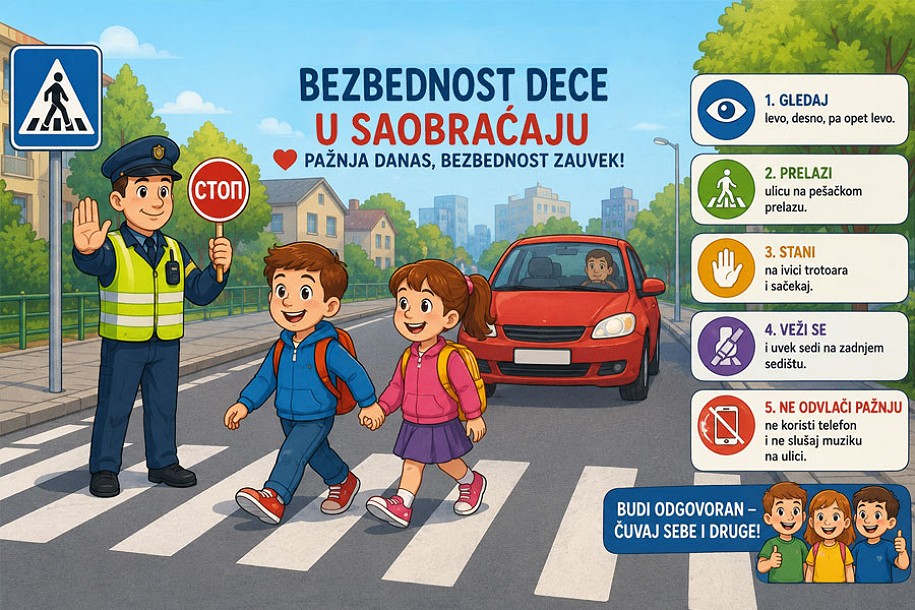 Bezbednost dece je odgovornost svih nas: Policija uputila važan apel vozačima i roditeljima