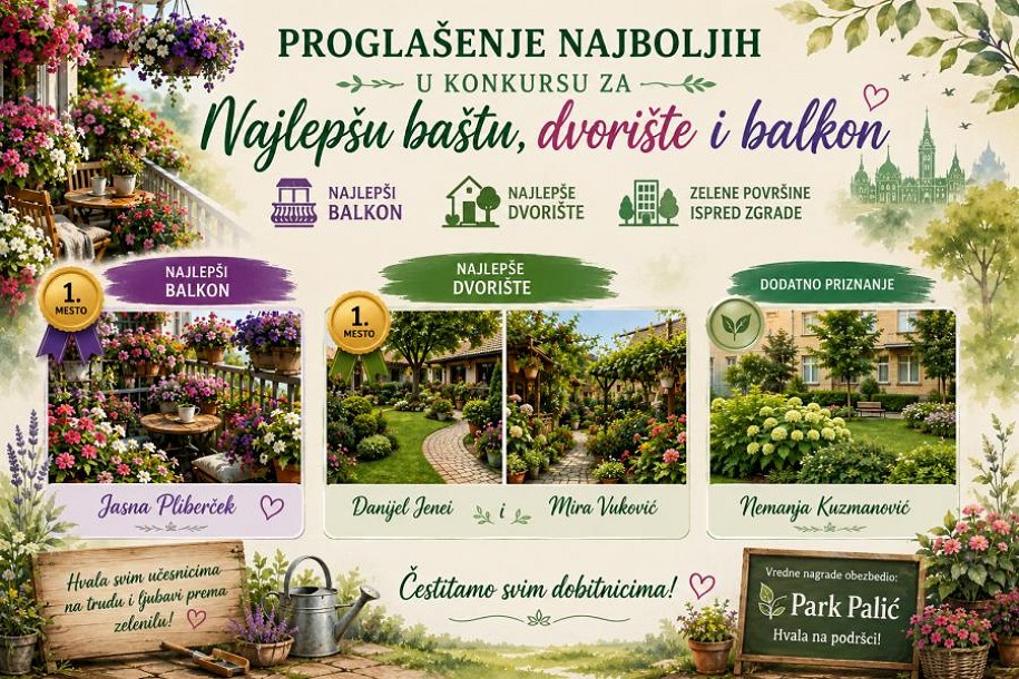 Poznati pobednici konkursa za najlepše dvorište i balkon