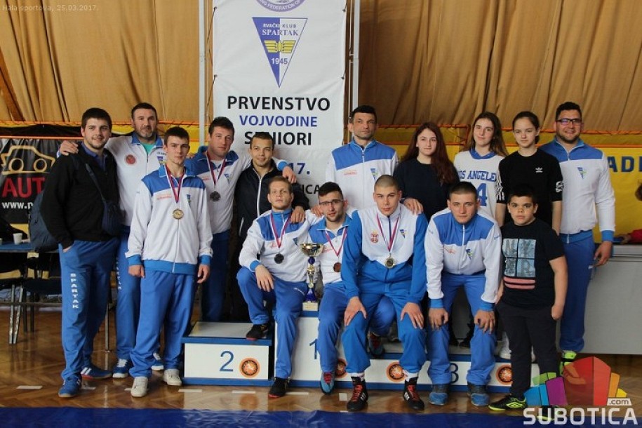 Rvači Spartaka ekipni pobednici Prvenstva Vojvodine za seniore
