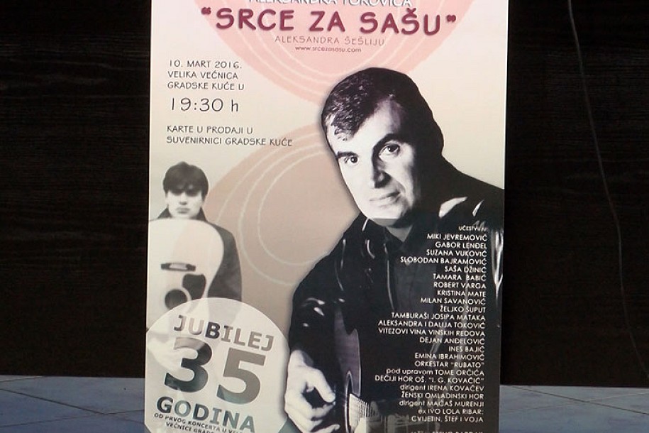 Humanitarni koncert Aleksandra Tokovića "Srce za Sašu"