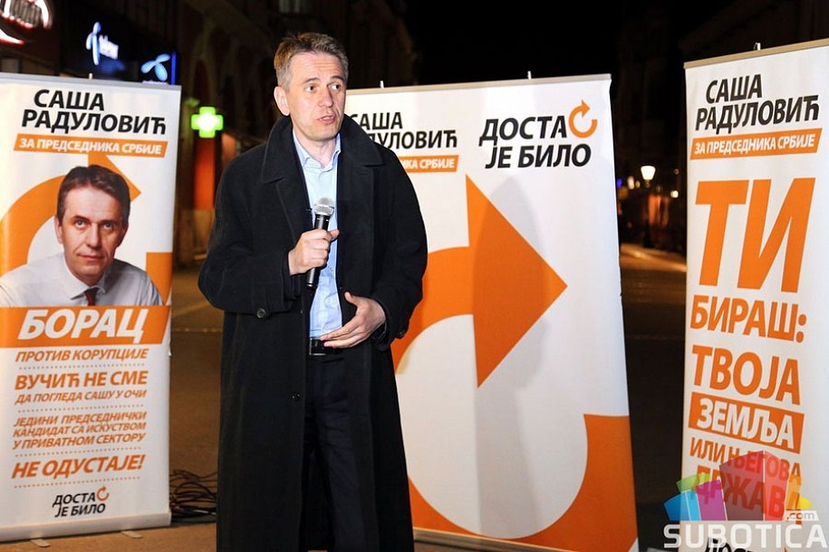 Predsednički kandidat Saša Radulović posetio Suboticu