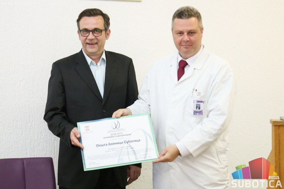 Subotičkoj Opštoj bolnici dodeljena akreditacija