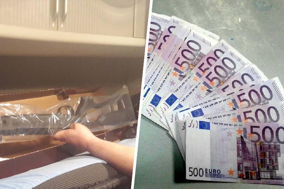 Zaplenjene devize i vazdušna puška