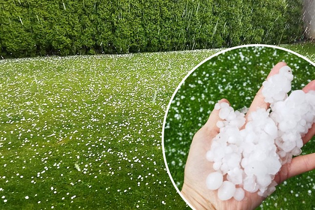 Snažno gradonosno nevreme pogodilo i krajni sever Srbije