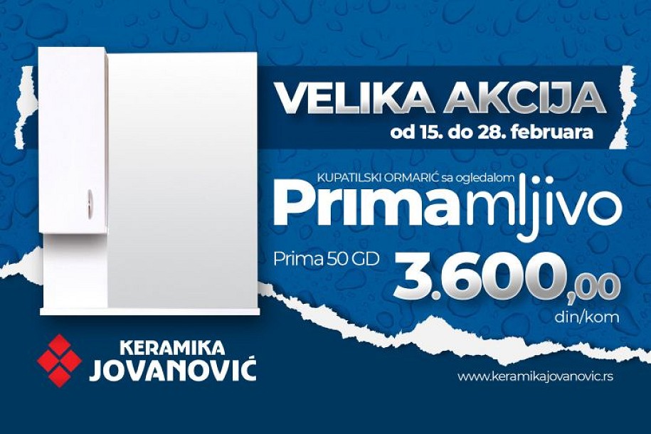 "PRIMAmljiva" akcija - PRIMA 50 u salonima Keramike Jovanović