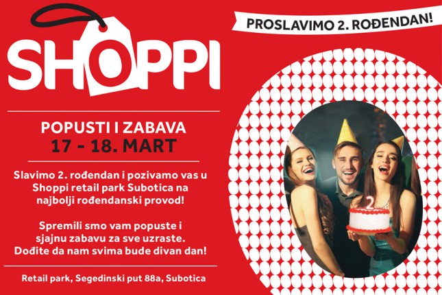 Shoppi slavi drugi rođendan uz popuste za celu porodicu