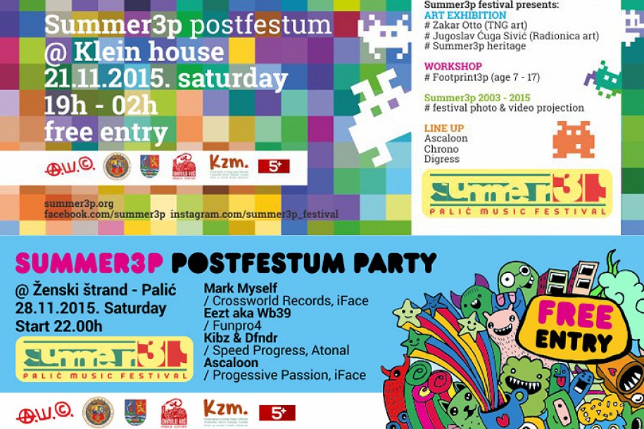 Summer3p festival: Dan otvorenih vrata i Postfestum Party