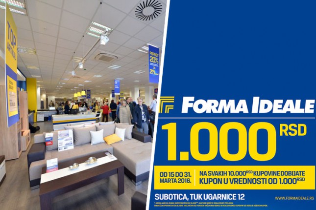 Specijalna prolećna akcija u salonu Forma Ideale u Subotici