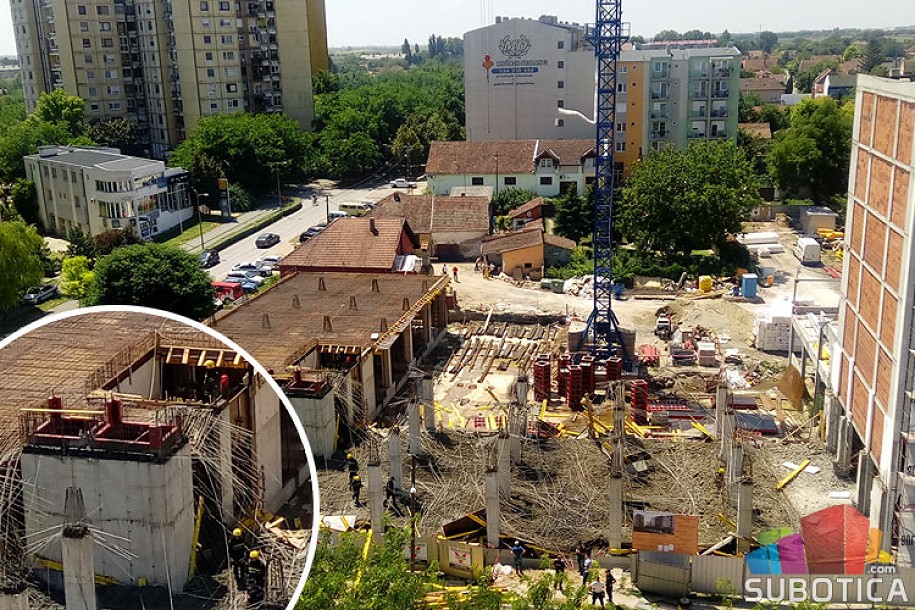 Urušila se ploča na gradilištu zgrade na Prozivci