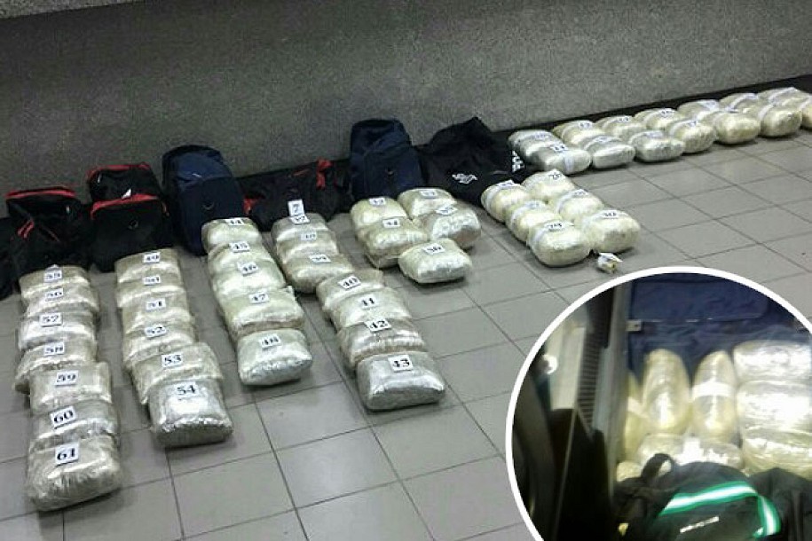 Uhapšeni vozači autobusa osumnjičeni da su krijumčarili  56,4 kilograma marihuane