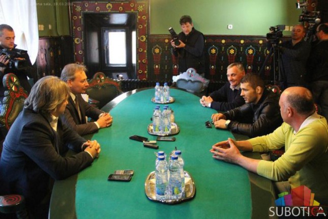 Rvač Davor Štefanek na prijemu u Gradskoj kući