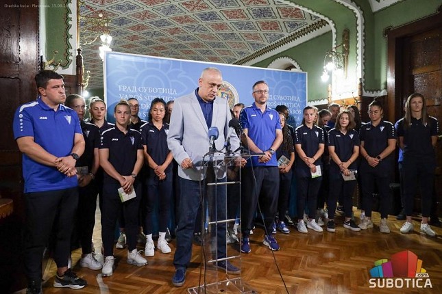 Svečani prijem u Gradskoj kući povodom uspeha ŽFK "Spartak" na međunarodnoj sceni