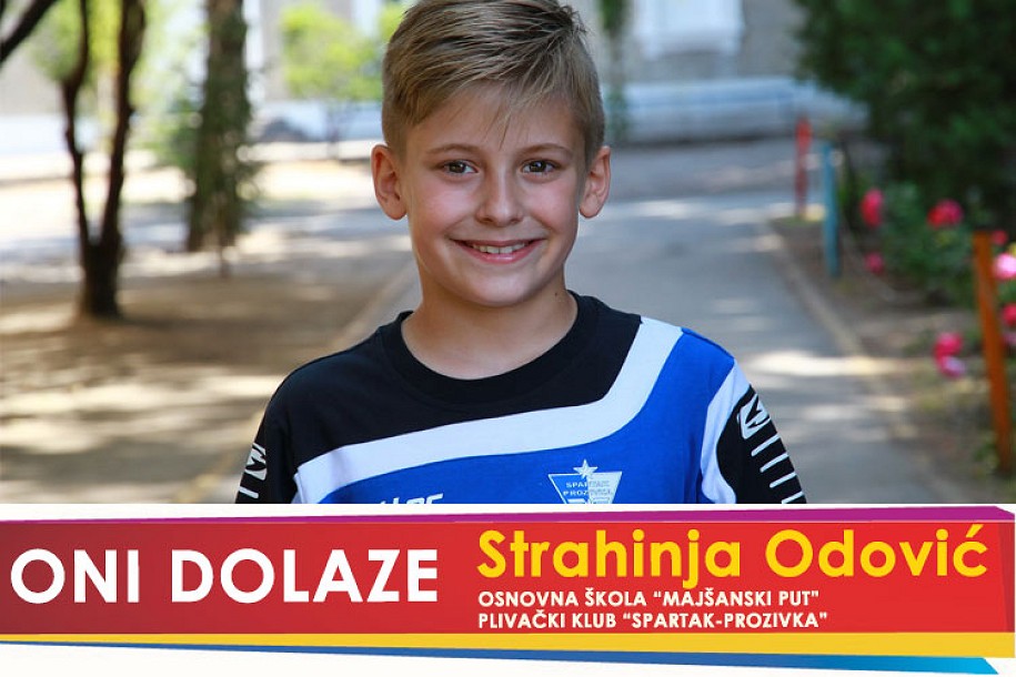 Oni dolaze: Strahinja Odović, učenik OŠ "Majšanski put" i član Plivačkog kluba "Spartak Prozivka"