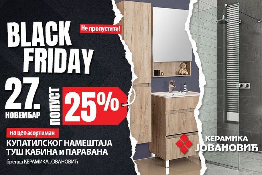 "Keramika Jovanović" nudi popust 25 odsto povodom "Crnog petka"