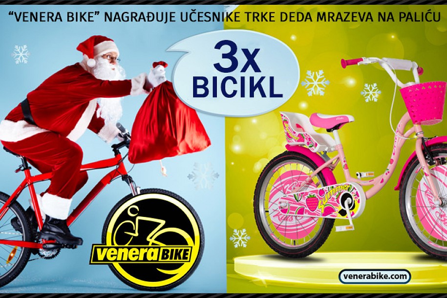 "Venera bike" i ove godine nagrađuje učesnike trke Deda Mrazeva