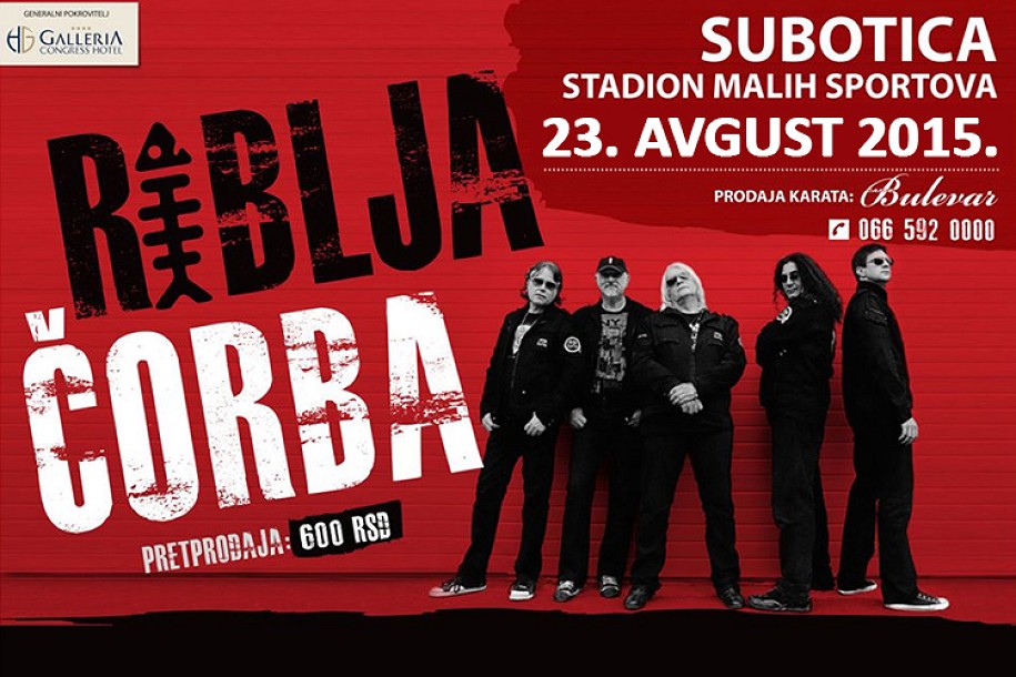 Koncert "Riblje čorbe" u nedelju