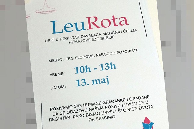 U subotu akcija upisa u nacionalni Registar davalaca matičnih ćelija