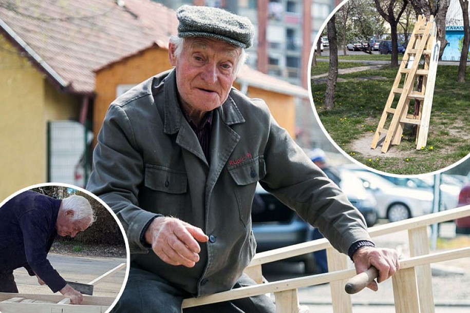 Mihalj Utaši i u devetoj deceniji pravi merdevine
