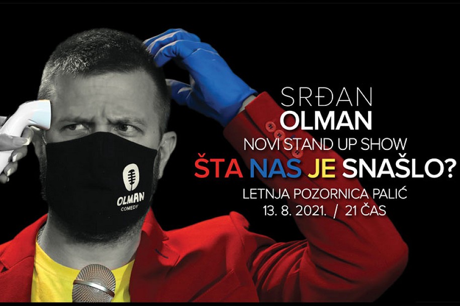 Stendap šou Srđana Olmana 13. avgusta na Letnjoj pozornici