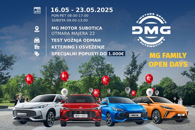 "MG family Open day" u Subotici – automobilistički događaj koji spaja stil, tehnologiju i zabavu