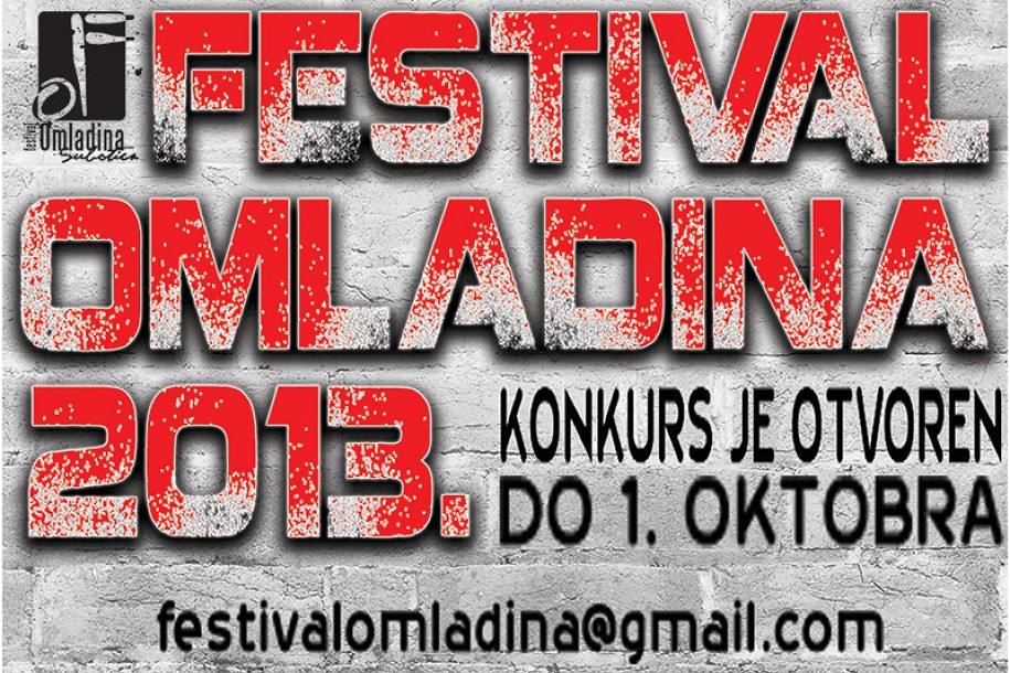 Konkurs za nove kompozicije koje će biti izvedene na „Festivalu Omladina 2013.”