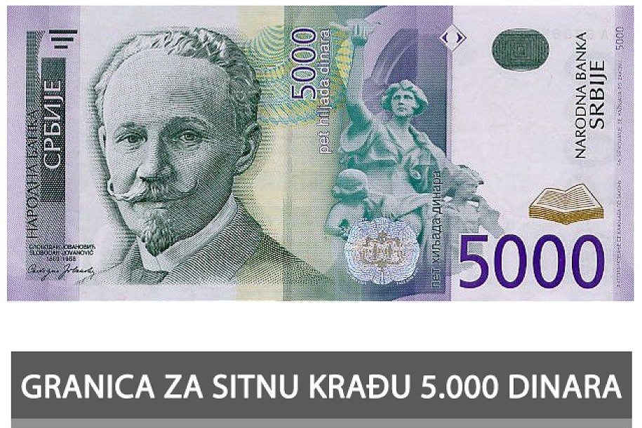 Granica za sitnu krađu 5.000 dinara
