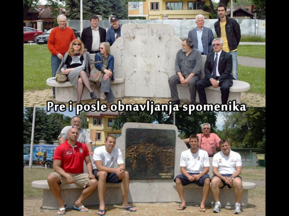Obnavljanje spomenika Lajošu Vermešu