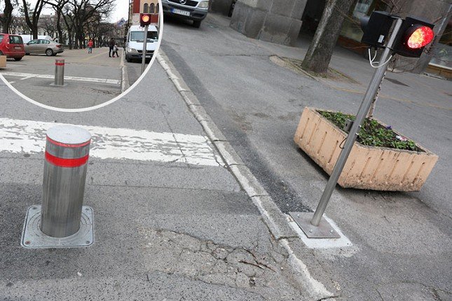 Stubići za ulazak u pešačku zonu u centru grada od četvrtka u funkciji