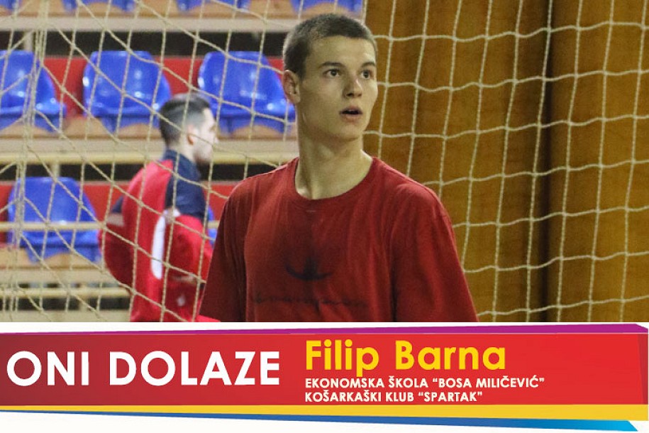 Oni dolaze: Filip Barna, maturant Ekonomske škole "Bosa Milićević" i prvotimac KK "Spartak"