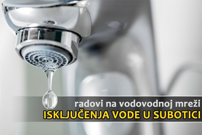Ulica Braće Jugović sutra bez vode u prepodnevnim časovima