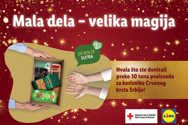 "Mala dela -  velika magija" - kupci u "Lidlu" donirali robu u iznosu od 6.3 miliona dinara