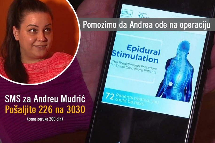 Pomozimo Andrei da prohoda - još malo je potrebno da sakupi za operaciju, a vreme neumitno teče...