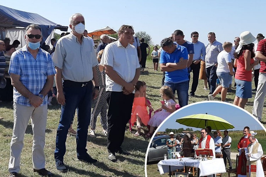 Gradonačelnik Bakić posetio Hrvatski Majur i prisustvovao proštenju