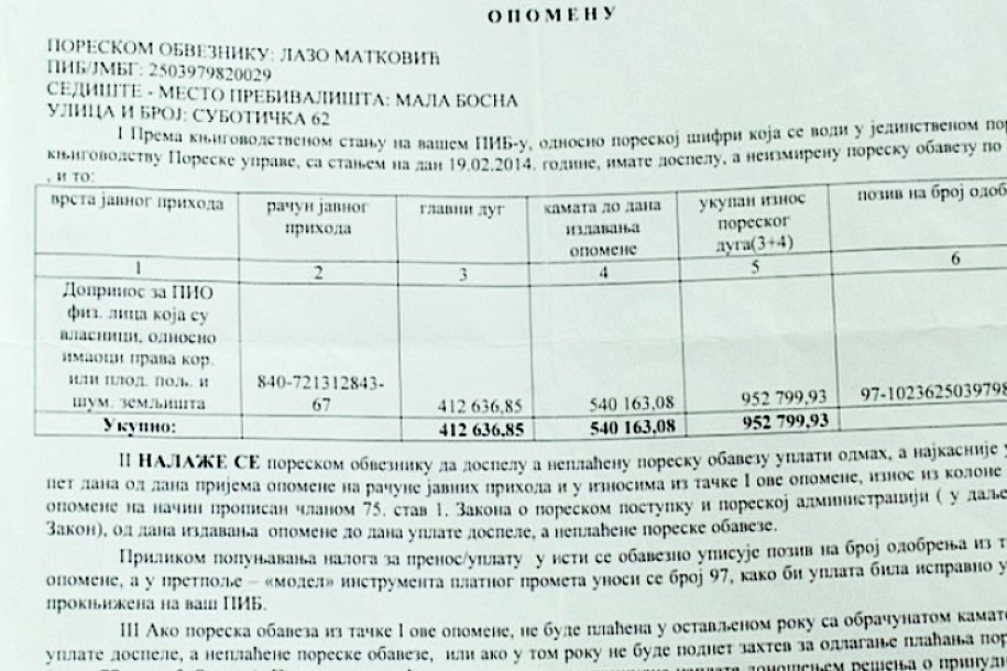 Obrađivali pola ili stotinu hektara - porezi i doprinosi isti