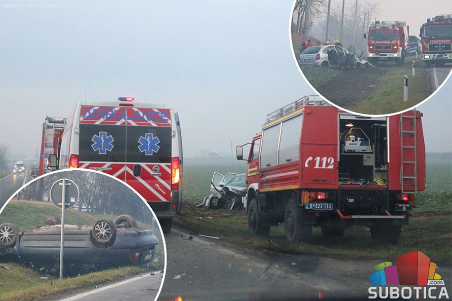 Teška saobraćajna nezgoda na putu Subotica-Bajmok, dvoje poginulih