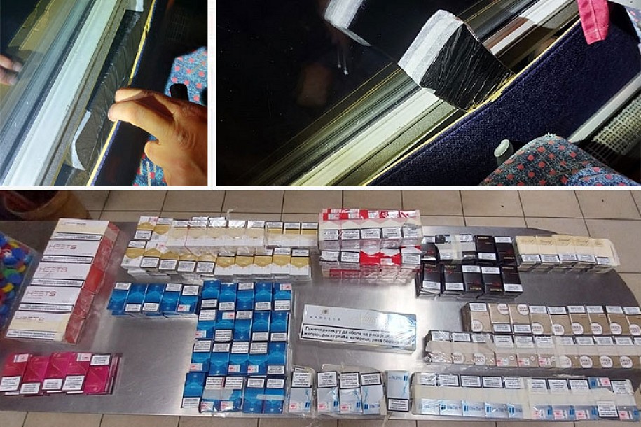 Na Kelebiji u autobusu pronađeno 6.400 cigareta