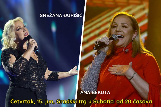 Ana Bekuta i Snežana Đurišić u četvrtak na Gradskom trgu povodom 30 godina Yueco radija