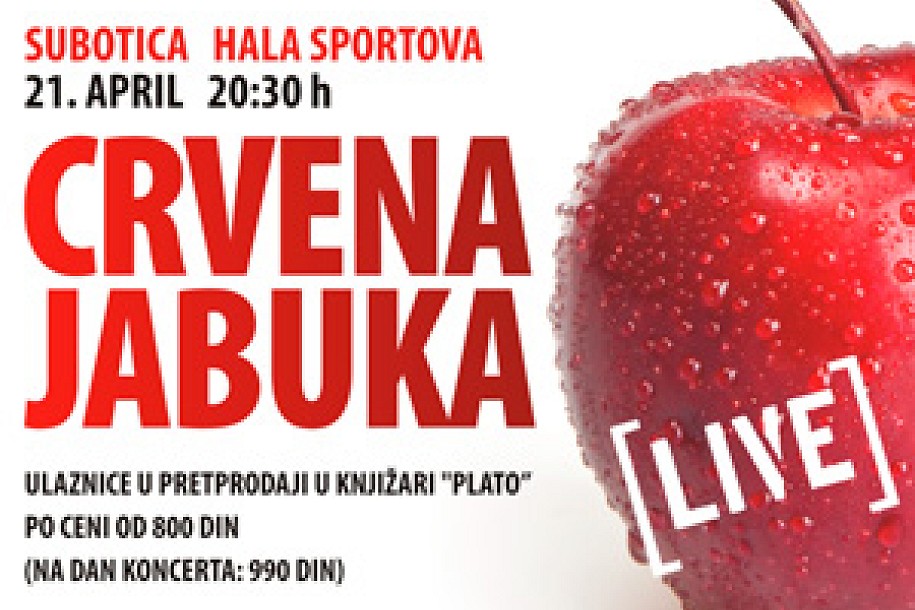 Ulaznice za koncert Crvene jabuke u Subotici od danas u pretprodaji