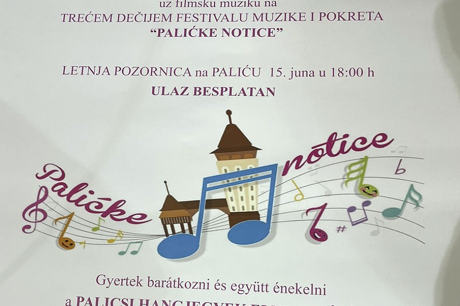 Muzika nas sve spaja: dečji muzički festival "Palićke notice" u četvrtak na Letnjoj pozornici