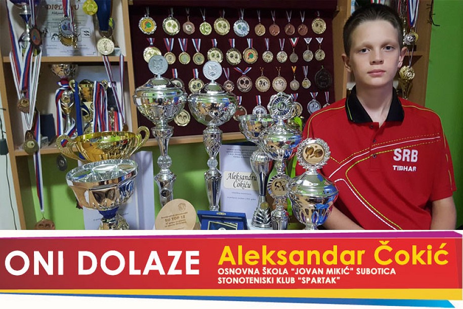 Оni dolaze: Aleksandar Čokić, učenik OŠ "Jovan Mikić" i član Stonoteniskog kluba "Spartak"