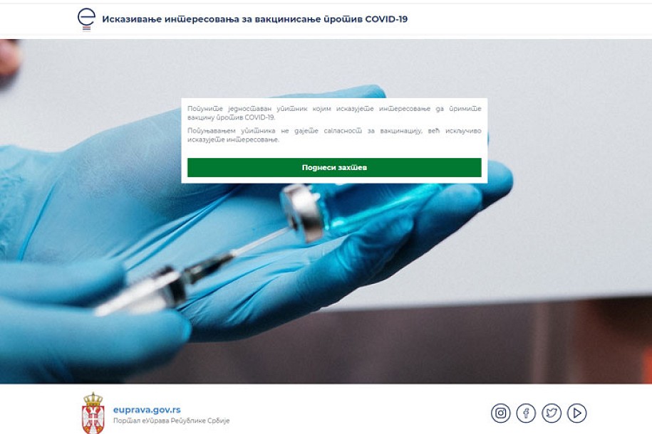 U toku prijave za vakcinisanje protiv kovid-19